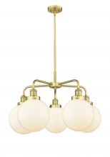 Innovations Lighting 916-5CR-SG-G201-8 - Beacon - 5 Light - 27 inch - Satin Gold - Chandelier