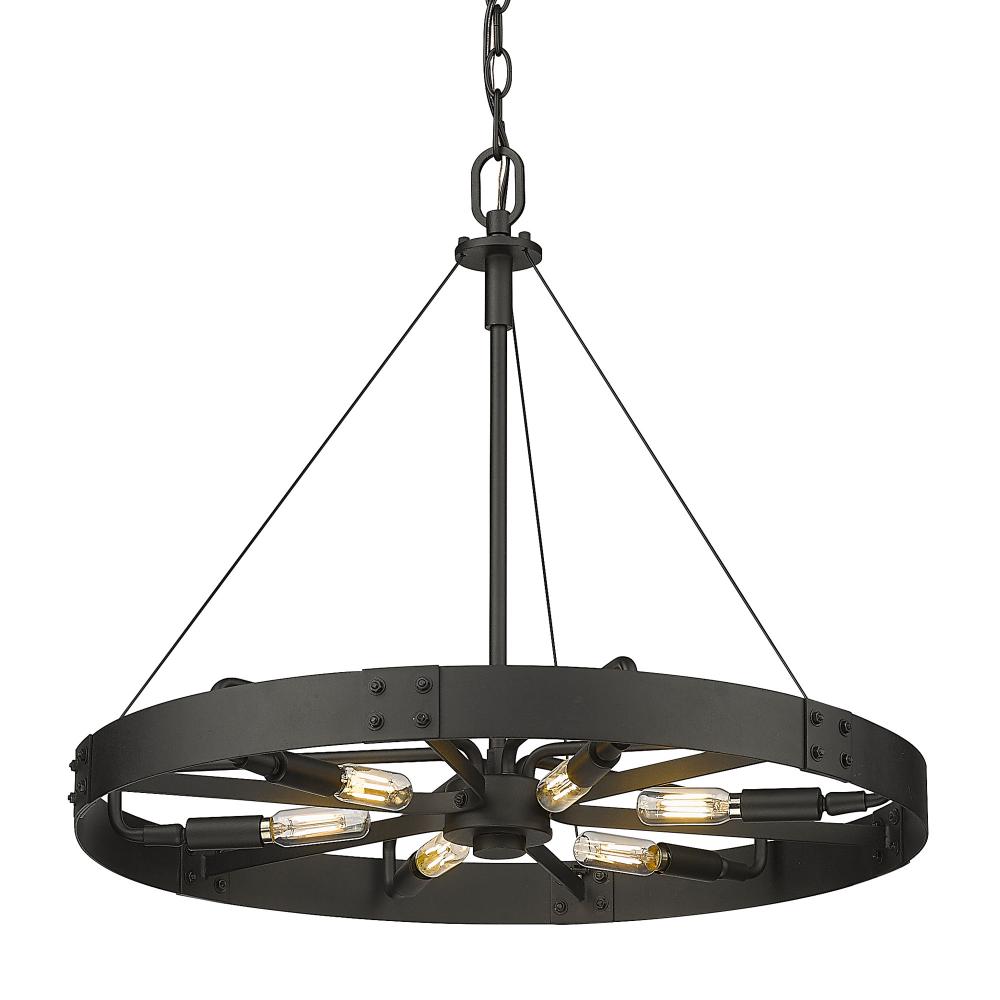 Vaughn Medium Pendant in Natural Black with Natural Black Accents