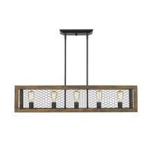 Golden 0270-LP BLK-BLK - Sutton 5 Light Linear Pendant