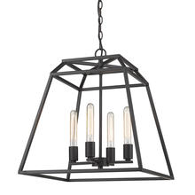 Golden 0372-4P BLK - Amara 4 Light Pendant