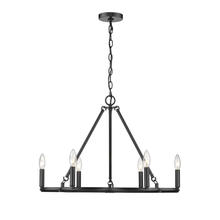 Golden 0526-6 BLK - Celta 6 Light Chandelier