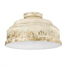 Golden 0806-FM AI - Keating Flush Mount in Antique Ivory