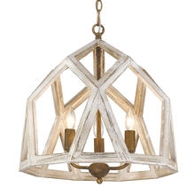 Golden 0881-3P BC - Asher 3-Light Pendant in Burnished Chestnut