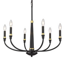 Golden 1353-6 BLK - Heiress 6 Light Chandelier