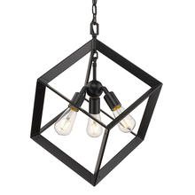 Golden 2083-3P BLK - Architect 3 Light Pendant