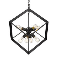 Golden 2083-8P BLK - Architect 8 Light Pendant