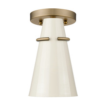  2122-SF MBS-GE - Reeva Semi-Flush in Modern Brass with Glossy Ecru Shade