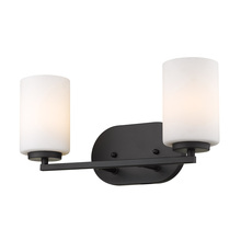  2243-BA2 BLK-OP - Manhattan 2 Light Bath Vanity in Matte Black