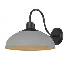  2866-OWL NB-NG - Levitt Large Wall Sconce - Outdoor in Natural Black with Natural Gray Shade