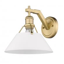 Golden 3306-1W BCB-OP - Orwell 1-Light Wall Sconce in Brushed Champagne Bronze with Opal Glass