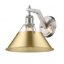  3306-1W PW-BCB - Orwell PW 1 Light Wall Sconce in Pewter with Brushed Champagne Bronze shade