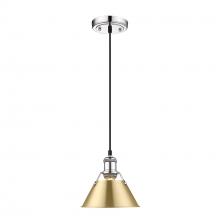  3306-S CH-BCB - Orwell CH Small Pendant - 7" in Chrome with Brushed Champagne Bronze shade