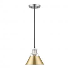  3306-S PW-BCB - Orwell PW Small Pendant - 7" in Pewter with Brushed Champagne Bronze shade