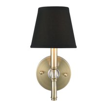  3500-1W AB-GRM - Waverly 1 Light Wall Sconce in Aged Brass with Tuxedo Shade