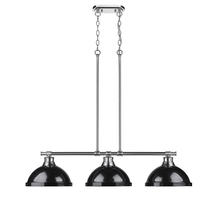  3602-3LP CH-BK - Duncan 3-Light Linear Pendant in Chrome with Black