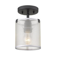  5019-1SF BLK - Alyssa 1 Light Semi-Flush