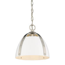 Golden 6928-S PW-WHT - Aldrich Small Pendant 