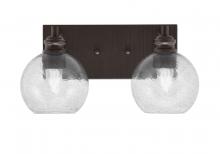 Toltec Company 1162-ES-4102 - Edge 2 Light Bath Bar, Espresso Finish, 5.75" Smoke Bubble Glass