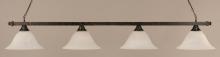  804-BRZ-5831 - Four Light Bronze Alabaster Glass Pool Table Light