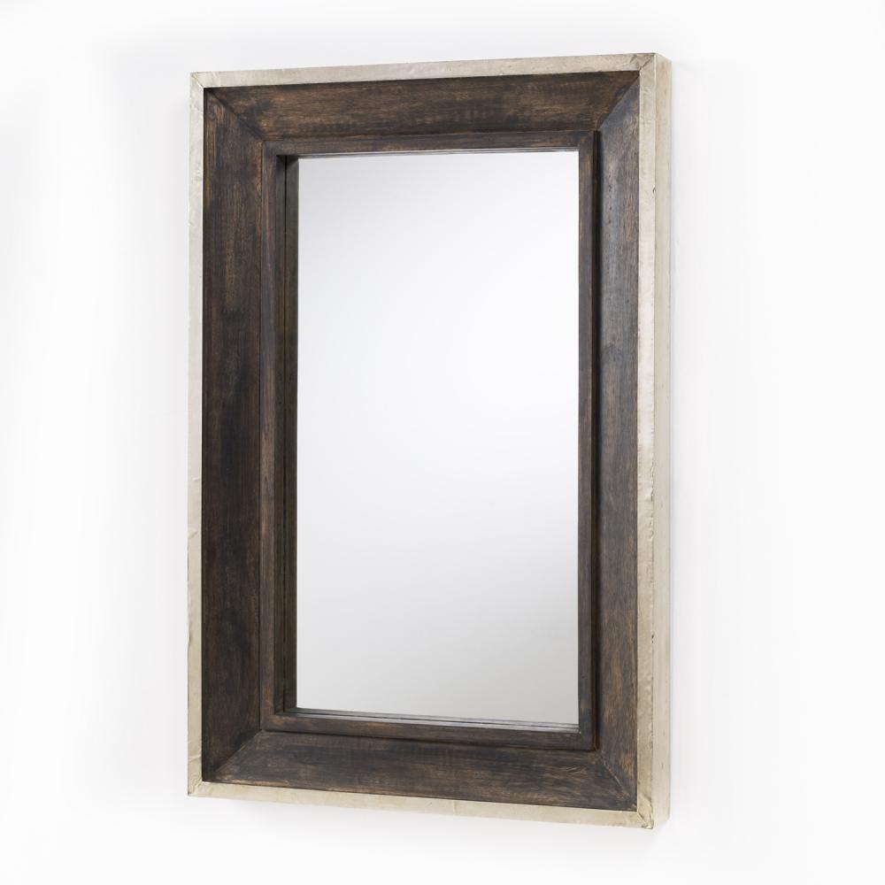 Espresso Wood Rectangle Mirror