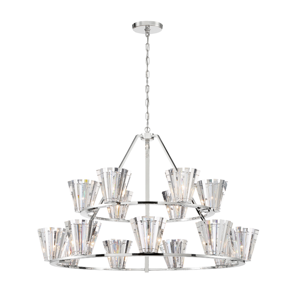 Ricca, 15LT Chandelier, Chr