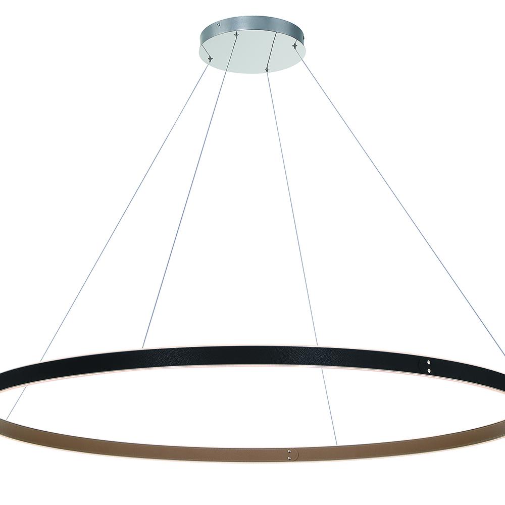 Verdura 1 Light Chandelier in Black + Brown