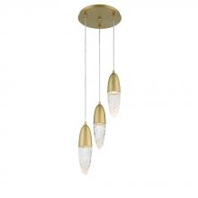 Eurofase 43858-035 - Ecrou 3 Light Chandelier in Gold