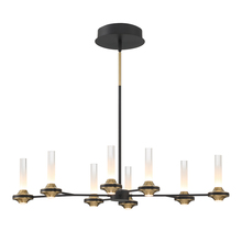  45714-016 - Torcia 16 Light Chandelier in Black and Brass