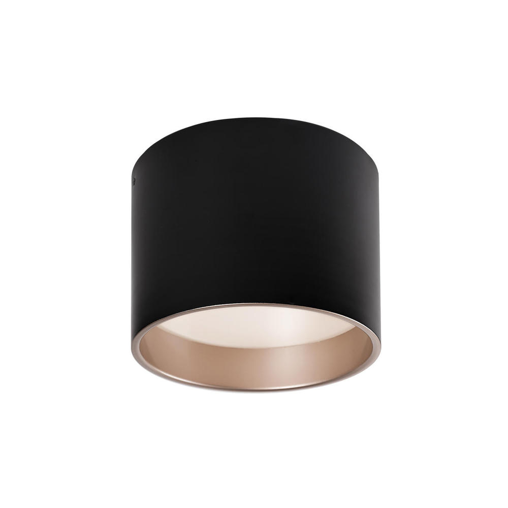 Mousinni 10-in Black LED Flush Mount