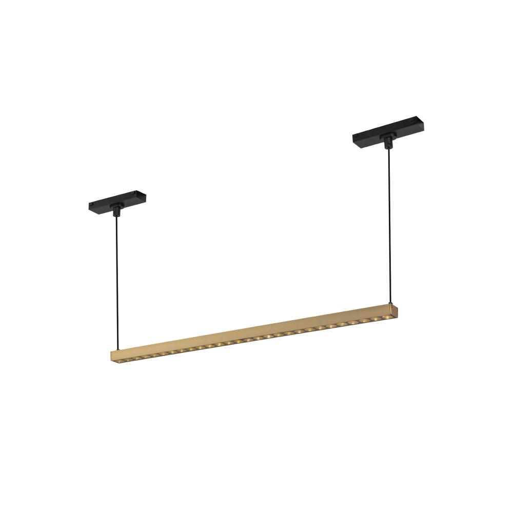 Kyan 22-in Brushed Gold Trilo Track Linear Pendant