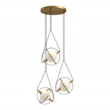 Kuzco Lighting CH76728-BG - Aries 28-in Brushed Gold LED Chandeliers