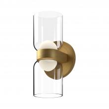 Kuzco Lighting WS52511-BG/CL - Cedar 11-in Brushed Gold/Clear LED Wall Sconce