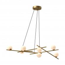 Kuzco Lighting CH89854-BG/GO-UNV - Amara 54-in Brushed Gold/Glossy Opal Glass LED Chandeliers