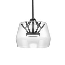  PD61412-CL/BK - Deco 12-in Clear/Black LED Pendant