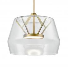 Kuzco Lighting PD61418-CL/BG - Deco 18-in Clear/Brushed Gold LED Pendant