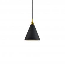 Kuzco Lighting 492710-BK/GD - Dorothy 10-in Black With Gold Detail 1 Light Pendant