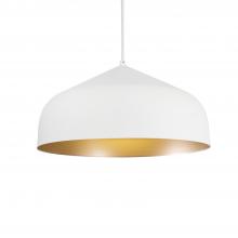 Kuzco Lighting 49117-WH/GD - Helena 17-in White/Gold 1 Light Pendant