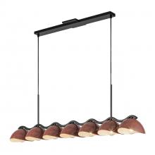 Kuzco Lighting LP57642-BK/BGD - Atlas 42-in Black/Burgundy Socket Linear Pendant