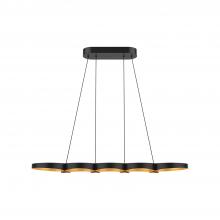 Kuzco Lighting LP90838-BK/GD - Maestro 38-in Black/Gold LED Linear Pendant