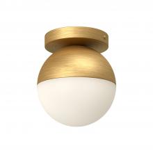 Kuzco Lighting FM58306-BG/OP - Monae 6-in Brushed Gold/Opal Glass 1 Light Flush Mount