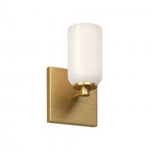  WS57704-BG/GO - Nola 3-in Brushed Gold/Glossy Opal Glass Socket Wall Sconce