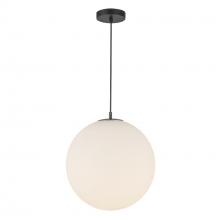 Kuzco Lighting PD43216-BK/OP-5CCT-UNV - Marco 16-in Black/Opal Glass LED Pendant