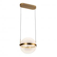 Kuzco Lighting PD75912-BG/LG-3CCT-UNV - Pisces 12-in Brushed Gold/Light Guide LED Pendant