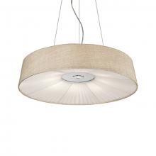 Kuzco Lighting PD9527-BG - Single LED Pendant with Round Beige Linen Shade