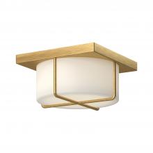 Kuzco Lighting FM45910-BG/OP - Regalo 10-in Brushed Gold/Opal Glass LED Flush Mount