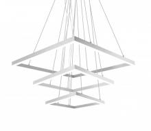 Kuzco Lighting CH62243-WH - Piazza - Three Tier Square Chandelier with Powder Coated Extruded Aluminum