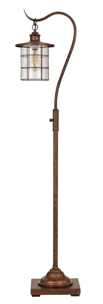 59.5" Height Metal Floor Lamp in Rust Finish