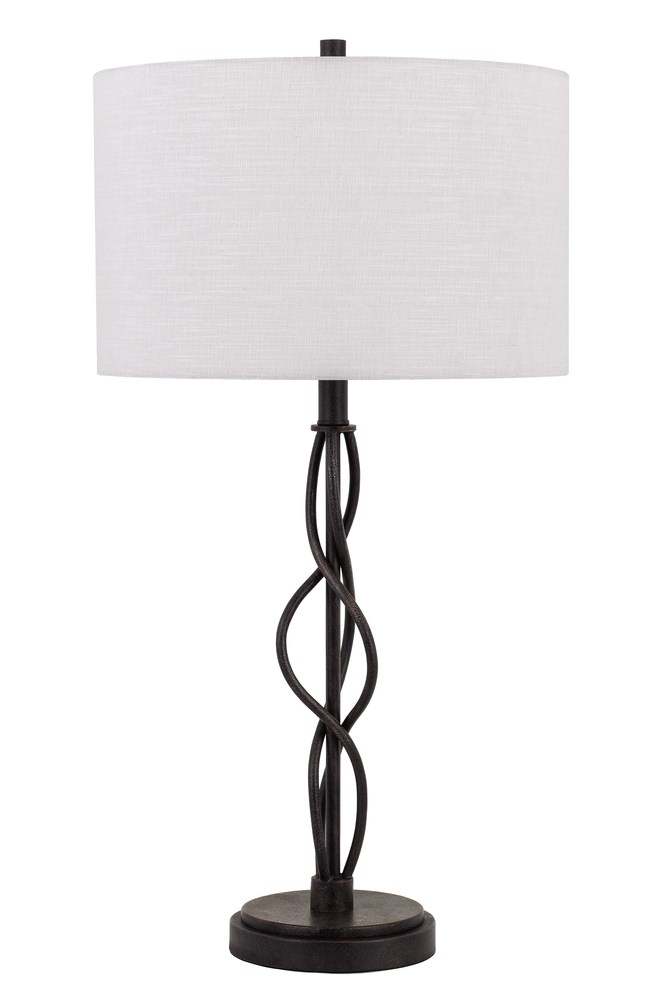 30" Height Metal Table Lamp in Textured Bronze Finish