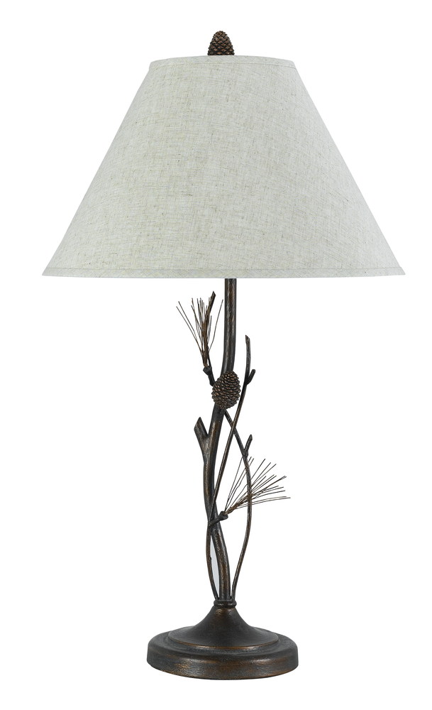 32" Height Iron Table Lamp in Rust