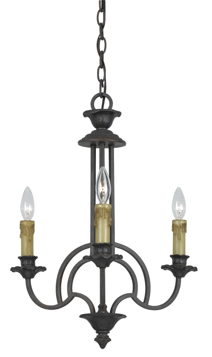 21" Three Light Chandelier in English Bronze